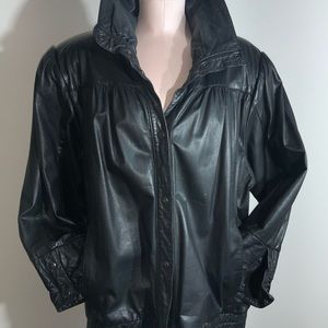 Jon Lawrence Leather Jacket Vintage | Sz 22